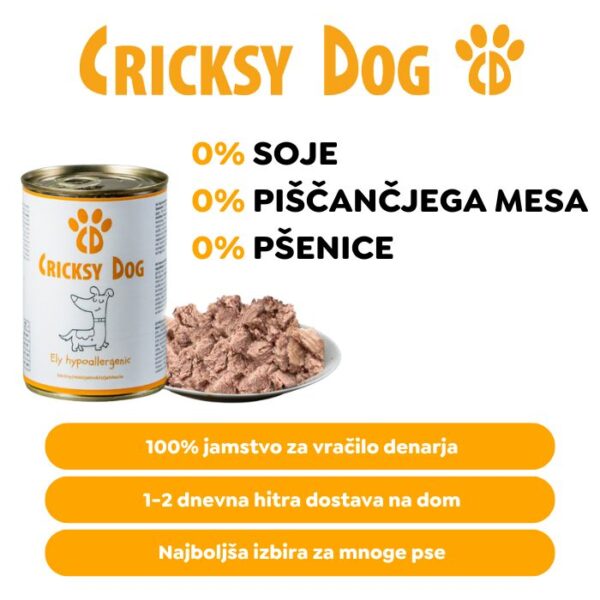 Ely hipoalergena mokra pasja hrana z jagnjetino (premium formula brez pšeničnega glutena in piščančjega mesa) - 400 g - Image 6