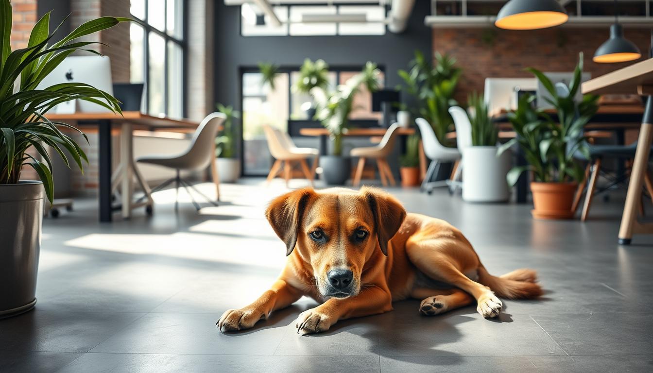 pes v coworking prostorih