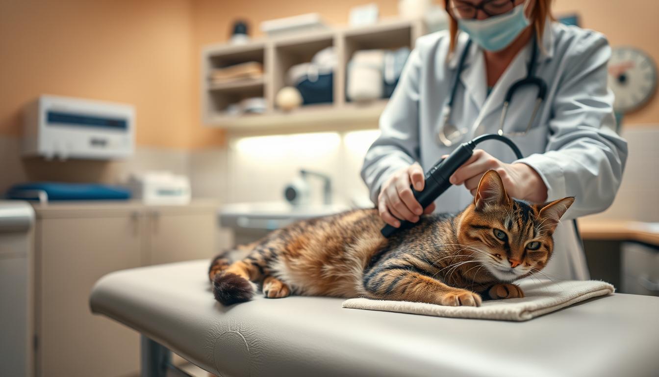 ultrazvočna diagnostika za mačko