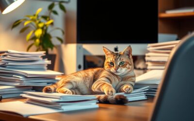 Mačji blog 22 Pisarna in bonton z mačko – Vse, kar moraš vedeti o tem!