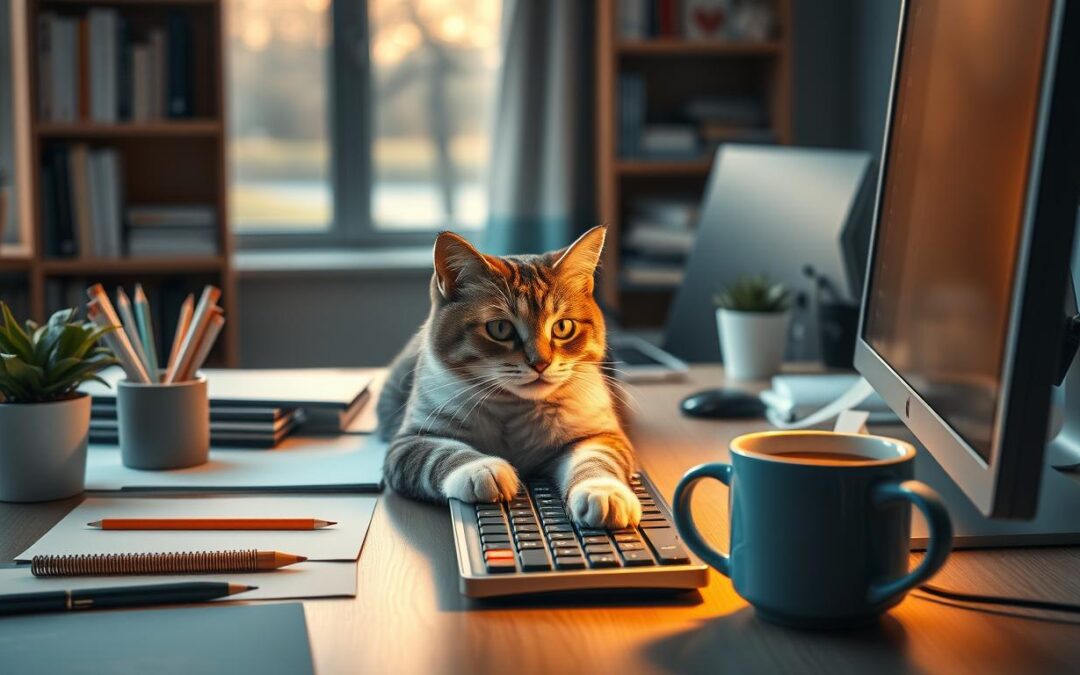 Podpora mački pri delu od doma – Vse, kar moraš vedeti o tem!