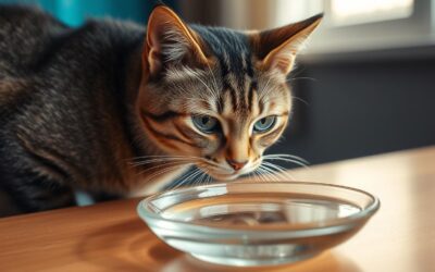 Mačji blog 18 Mačka gleda mimo sklede z vodo – ima težave z vidom?