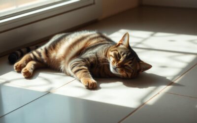 Hladne talne površine – idealno mesto za poletni počitek mačke