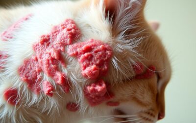 Mačji blog 22 Krastice na koži mačke poleti – alergija ali glivice?