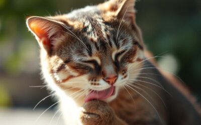 Mačji blog 19 Pretirano lizanje mačke poleti – kaj je vzrok?