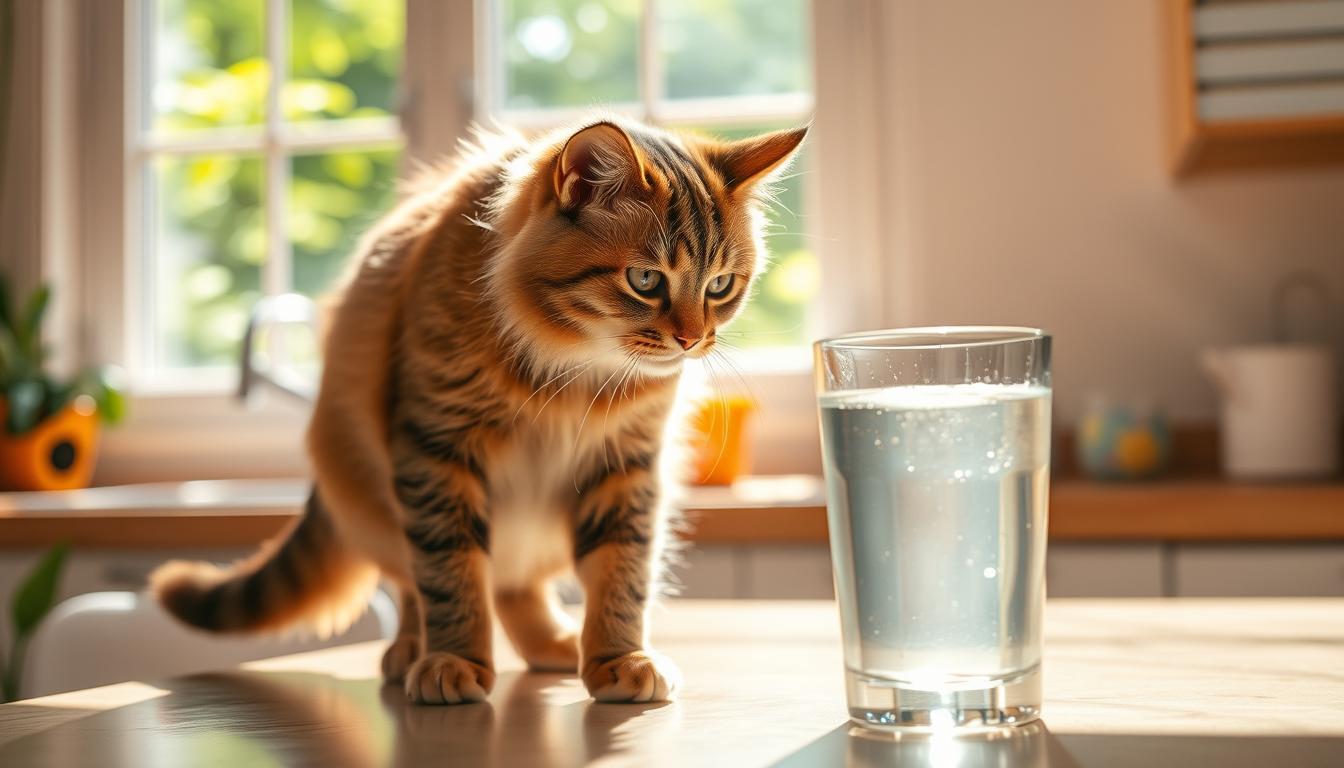 mačka poletje pitje