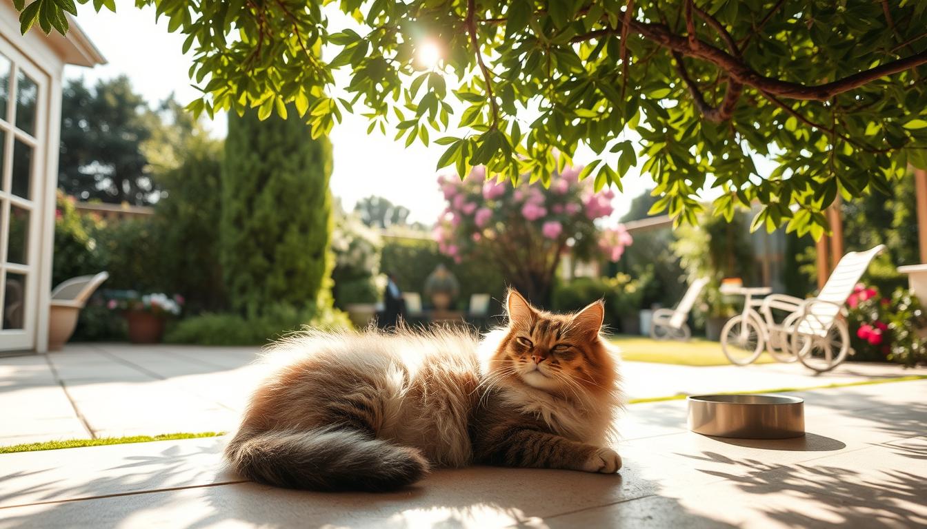 mačka poletje preprečevanje toplotnega udara