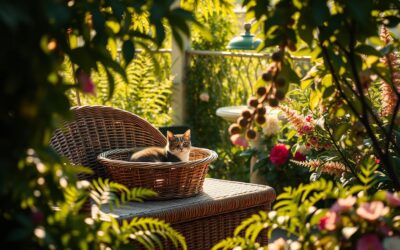 Mačji blog 24 Ustvarjanje senčnega kotička za mačko v poletnih dneh