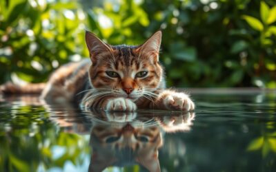 Strah pred vodo pri mačkah med vročino – kako pomagati?