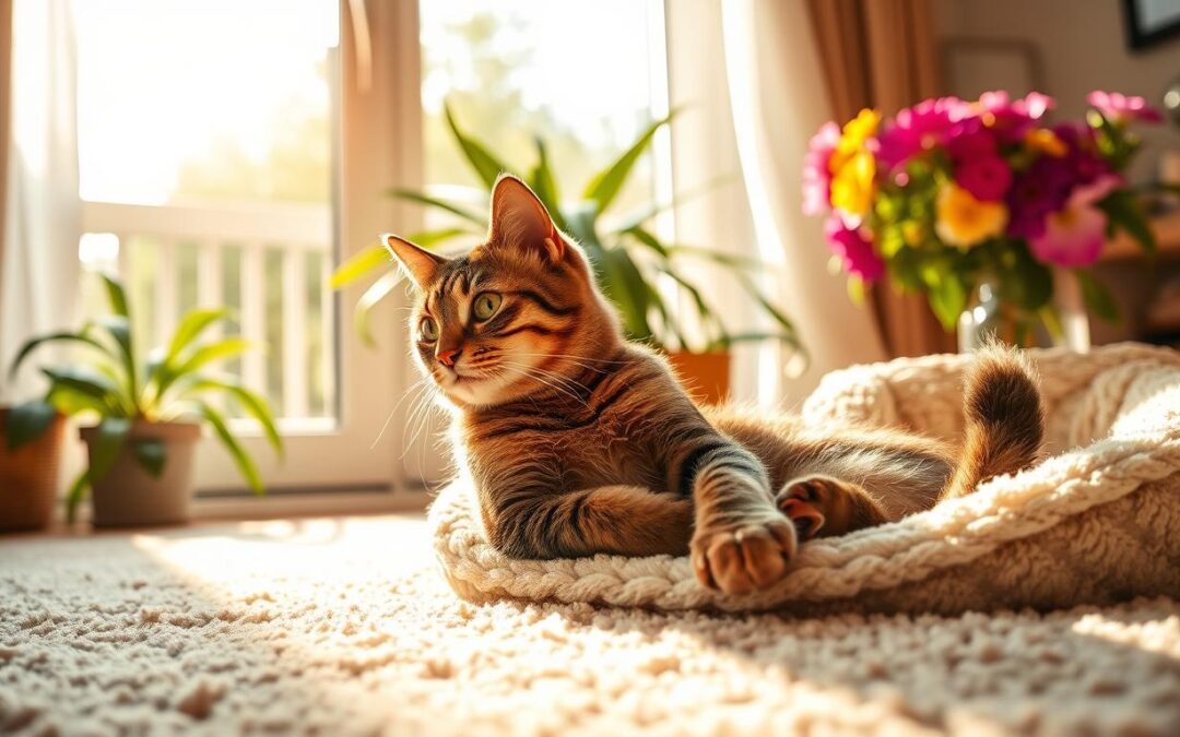 Preproga ali ploščice – kaj je boljše za mačko poleti?