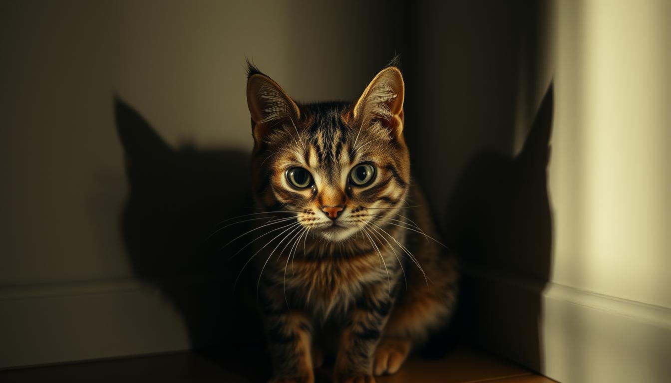 mačka se boji gostov