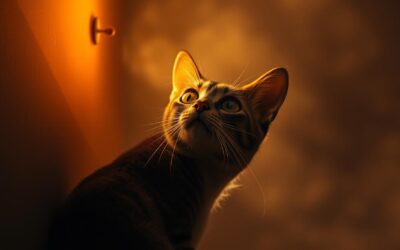 Mačji blog 24 Strmi v eno točko na steni – halucinira?