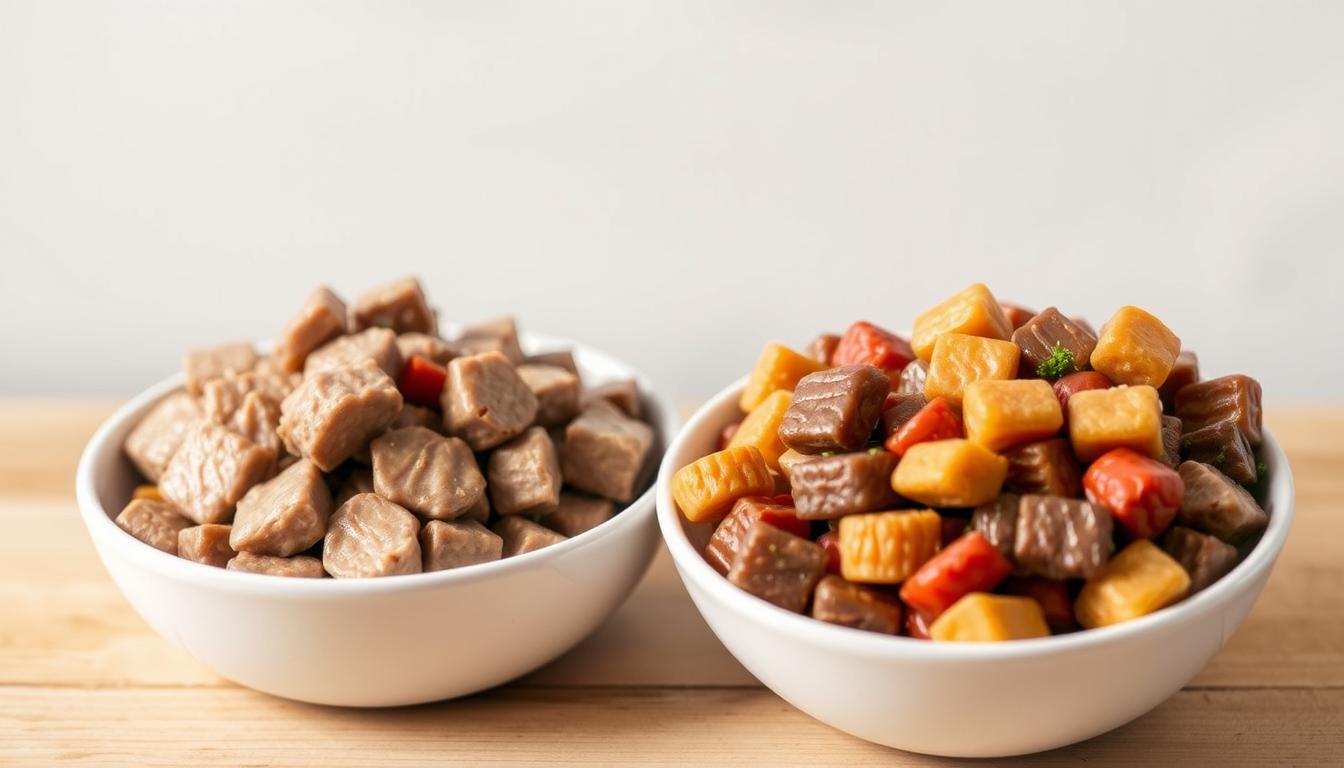 monoproteinska ali več vrst mesa v hrani za mačke