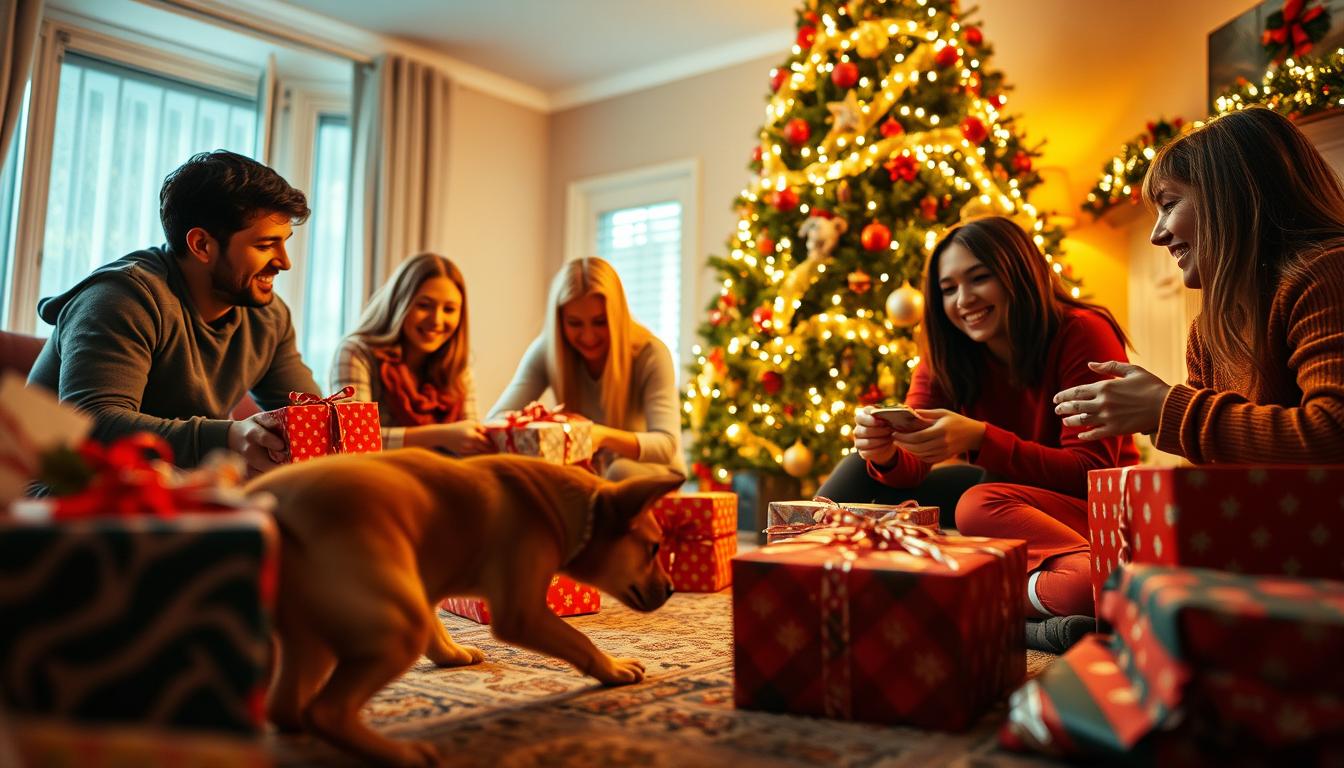 odpiranje-daril-s-psom odpiranje daril s psom