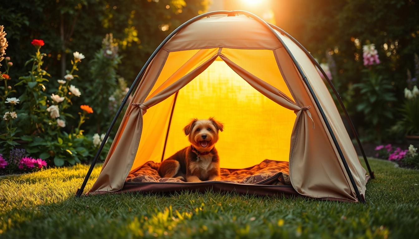pasji-sotor-na-vrtu-poletje pasji šotor na vrtu poletje