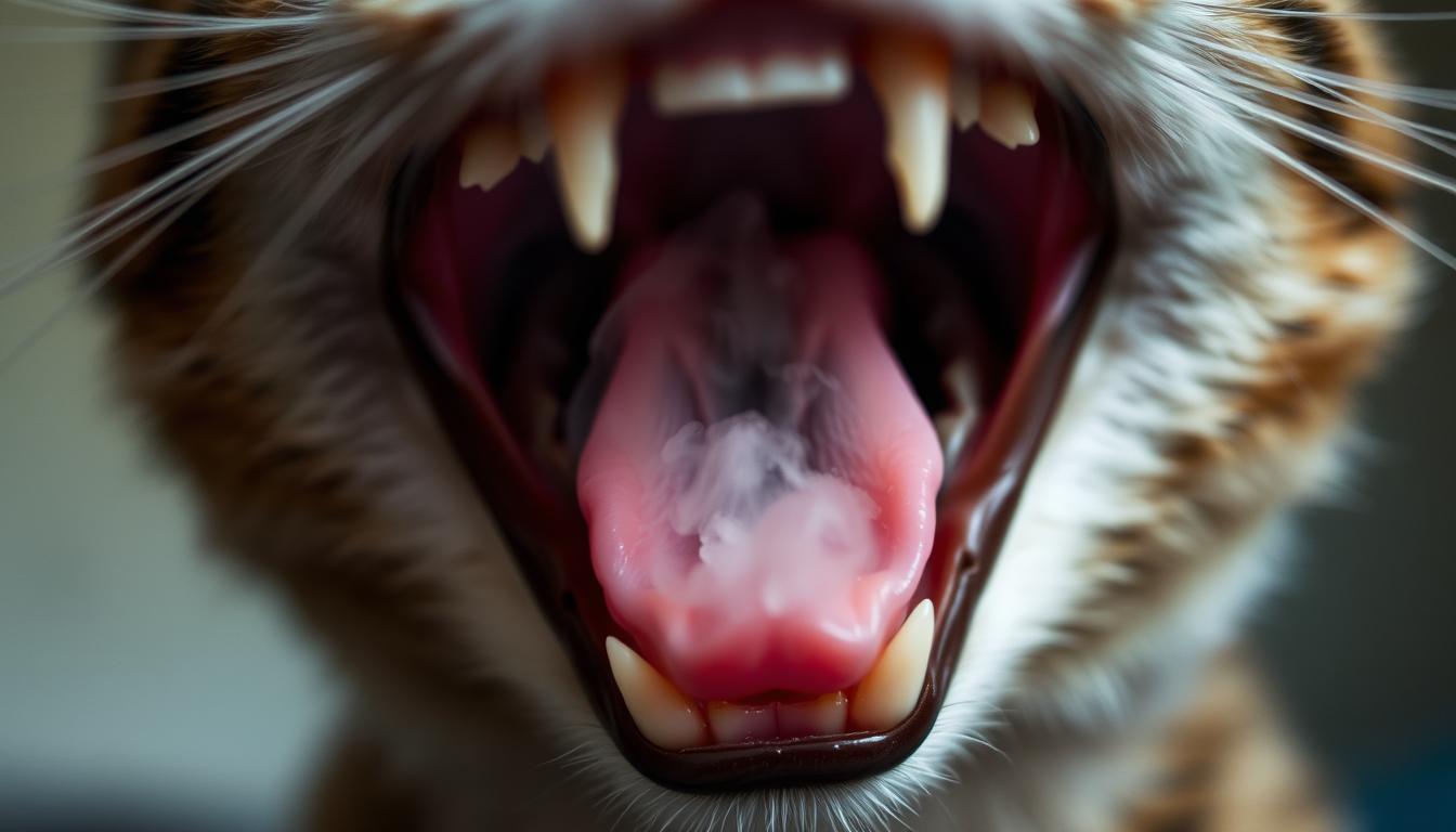 smrad iz mačjih ust vzrok