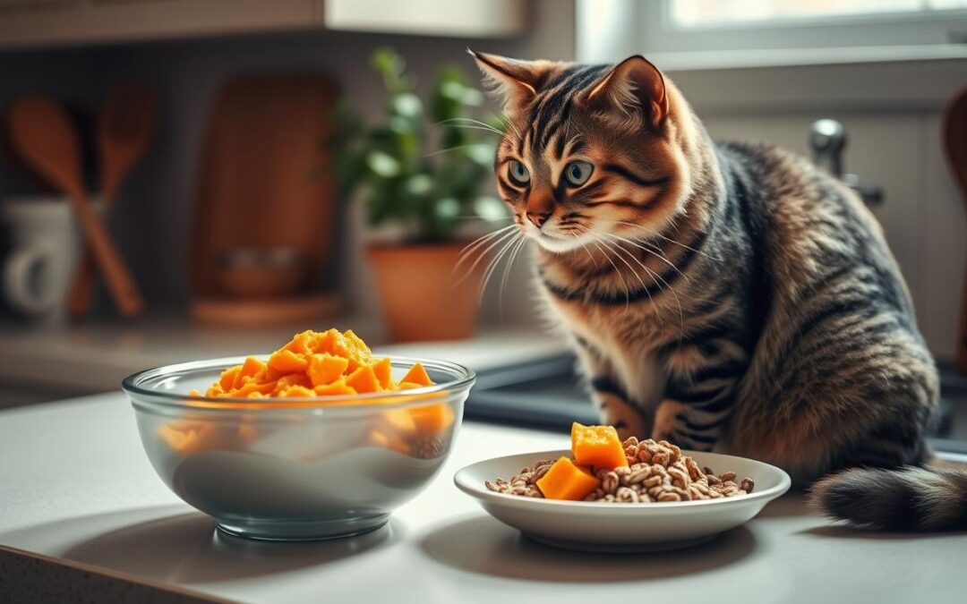Žita ali sladki krompir – kaj je boljše za občutljivo mačko?