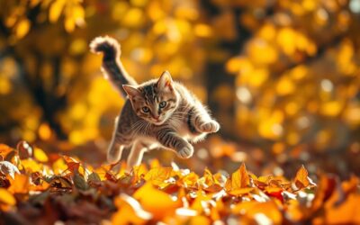 Mačji blog 19 Tvoja mačka in šumeče listje – zabava ali alergen?