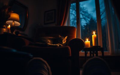 Kaj storiti ob jesenskem izpadu elektrike, če se mačka boji teme?