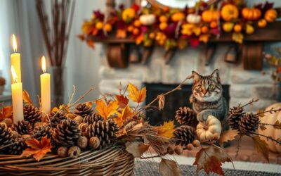 Jesenska dekoracija doma, varna za mačke – na kaj biti pozoren