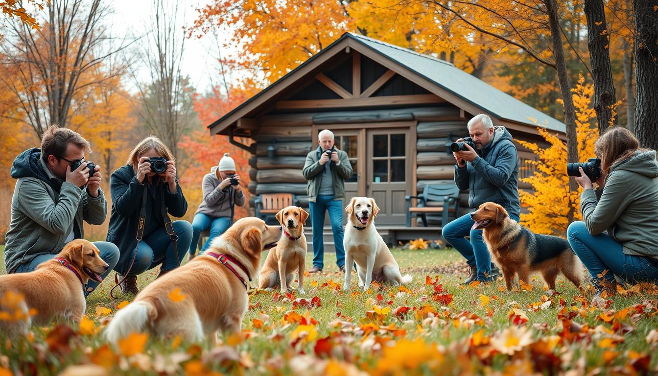 jesensko fotografiranje s psom lokacija