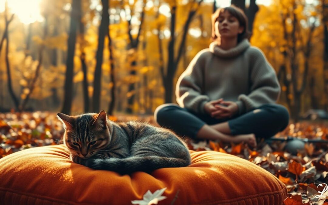 Jesenski rituali sprostitve – mir zate in za tvojo mačko