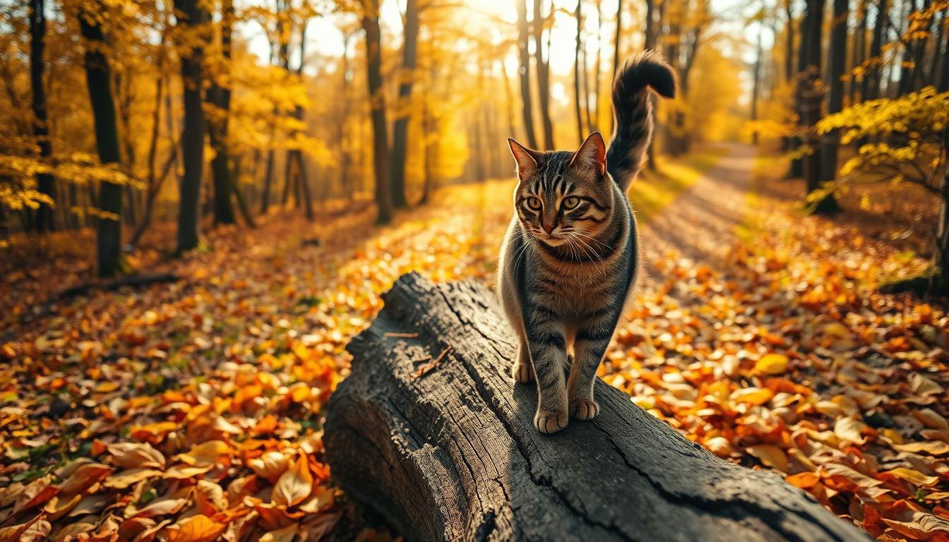 možnosti izletov z mačko jeseni