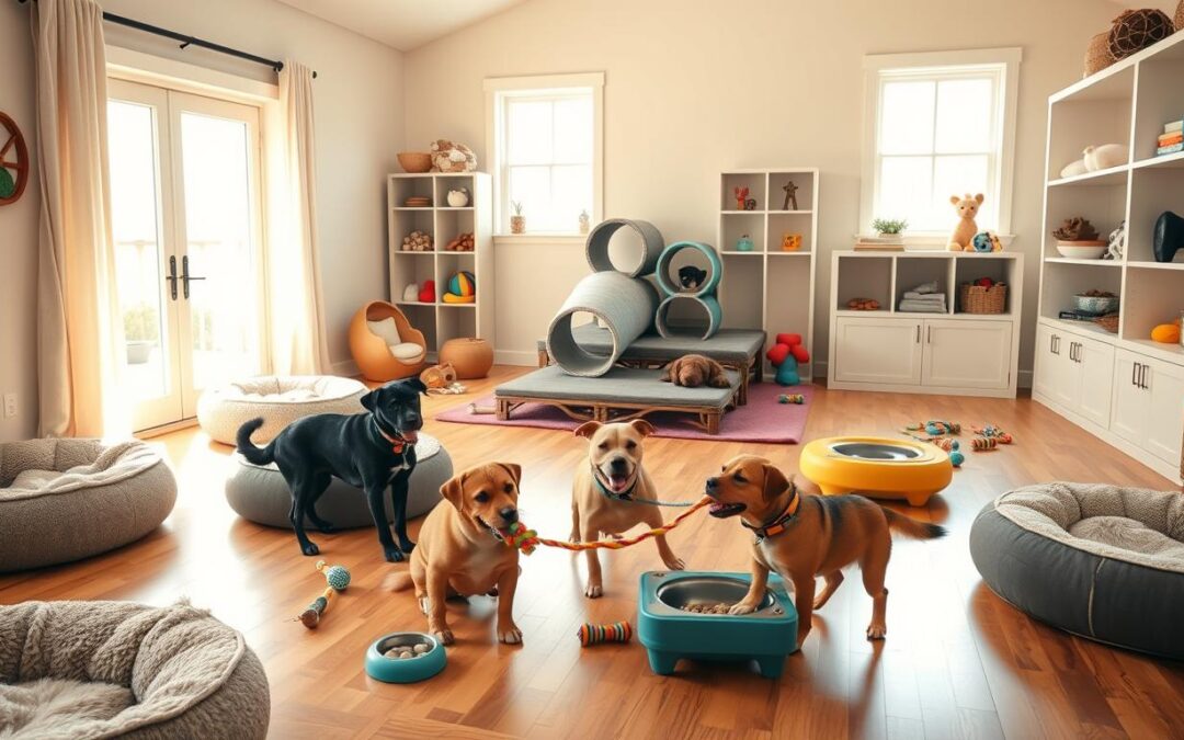 Ideje za notranje igre za pse jeseni