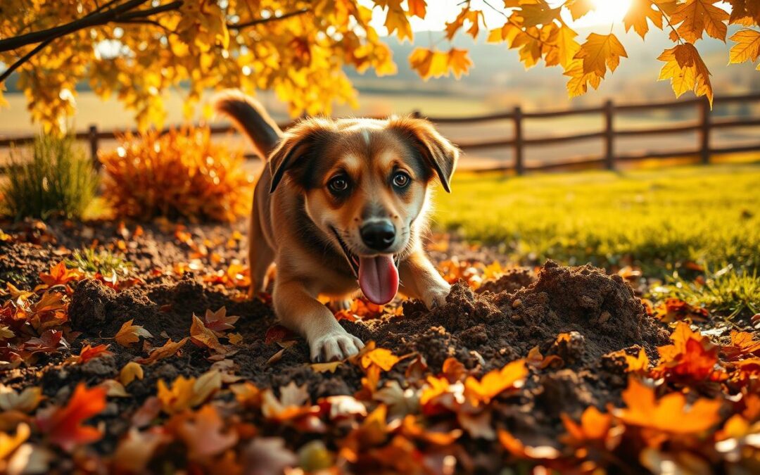Zakaj tvoj pes več koplje na vrtu jeseni?