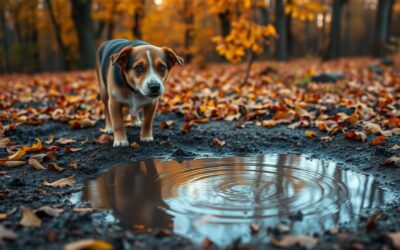 Pitje iz luž pri psu jeseni – nevarno ali ne?