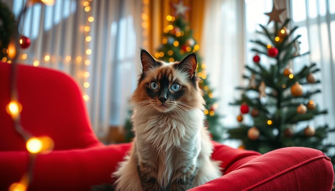 praznicna-predstavitev-macke-druzini praznična predstavitev mačke družini