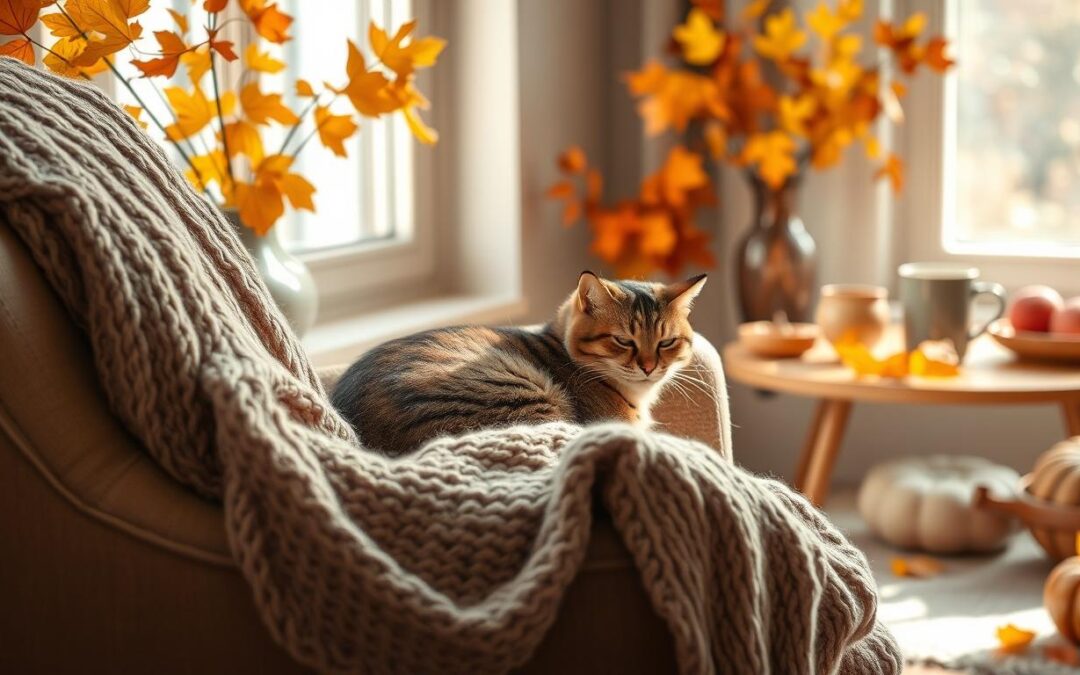 Jesenske dejavnosti v stanovanju z mačko – ideje za skupen čas
