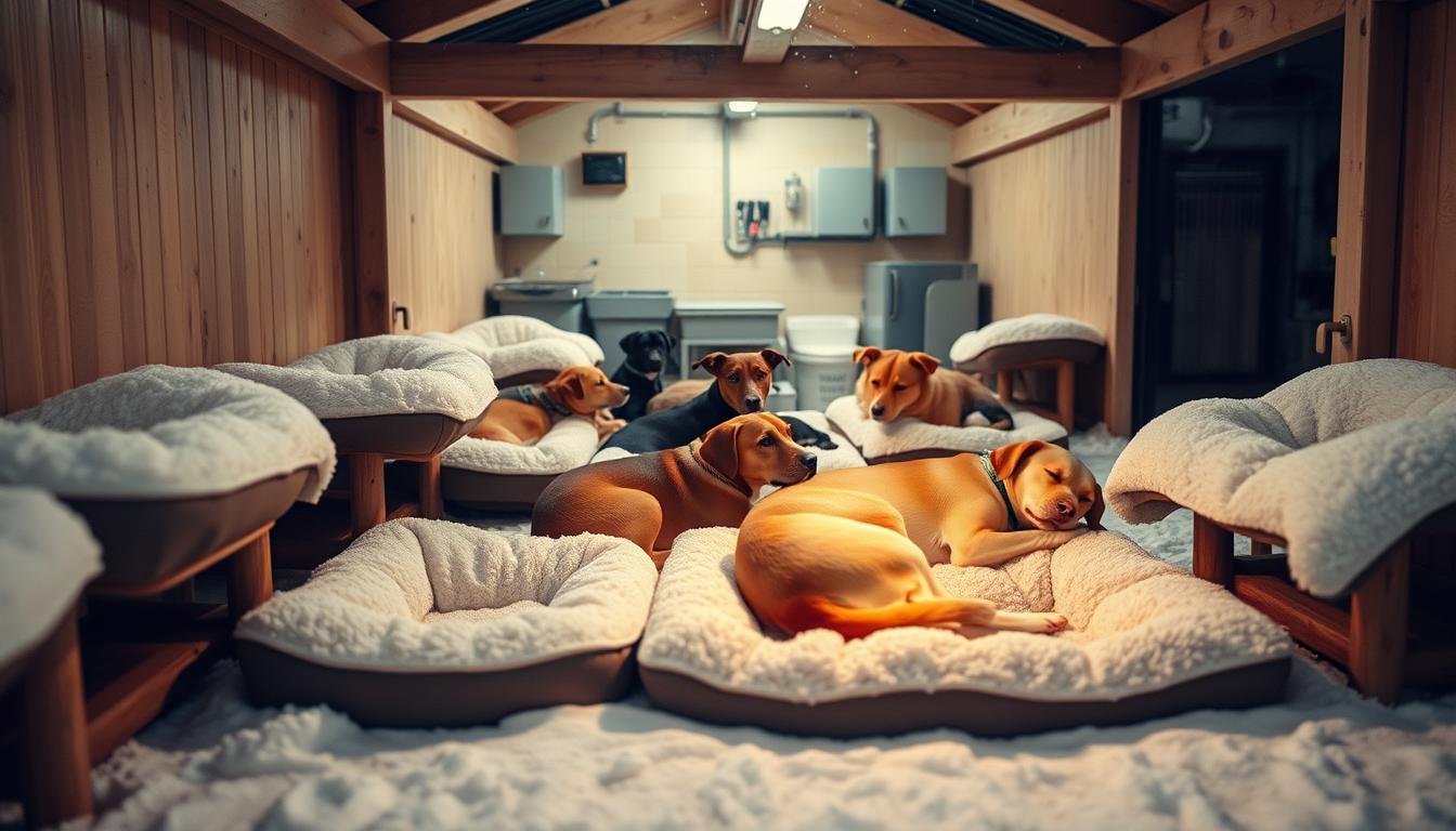 zimski kotiček za psa v zavetišču