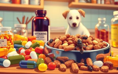 Kateri vitamini se lahko kombinirajo s pasjo hrano z žuželčjimi beljakovinami?