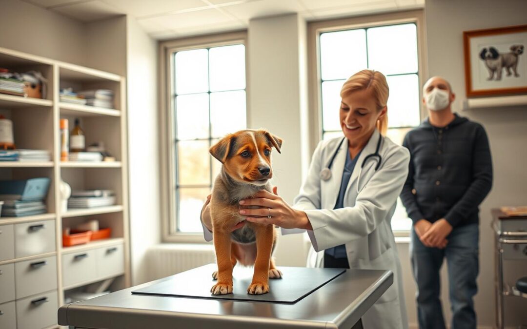 Prvi obisk pri veterinarju z mladičkom