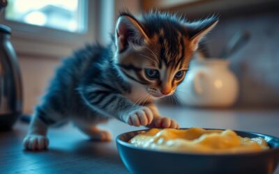 Kdaj začne mucek jesti trdno hrano?