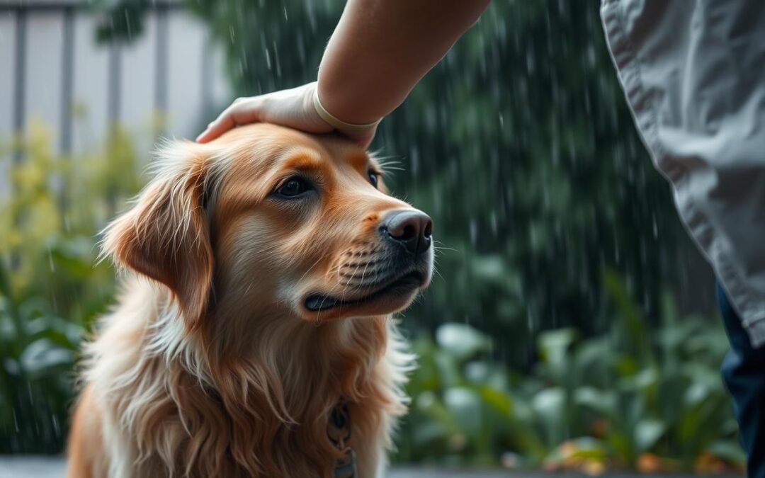 Sproščanje med dežjem – kako pomiriti psa?