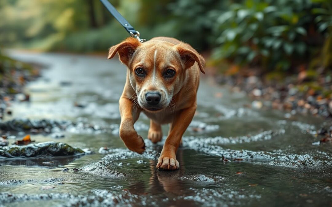 Uporaba povodca na spolzkih poteh – kako psa ohraniti varnega?
