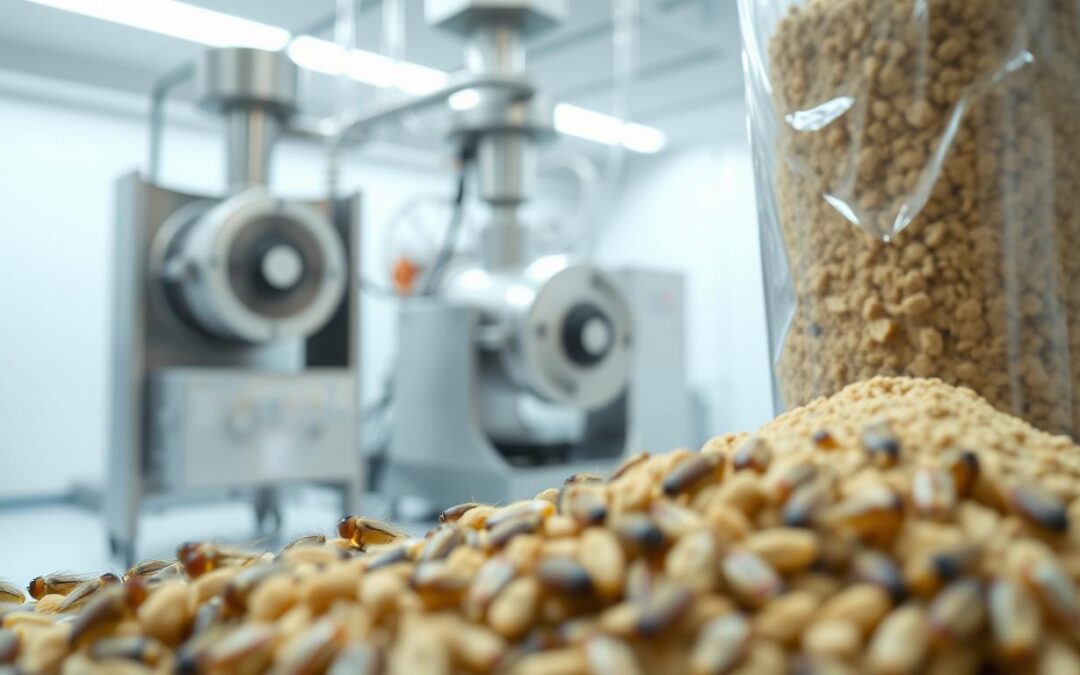 Kako se predelajo ličinke črne vojaške muhe za pasjo hrano?