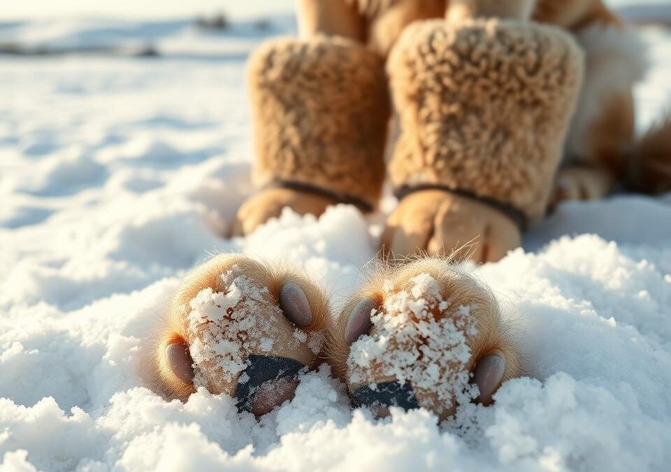 Draženje zaradi taljenja snega pri psu – kako zaščititi tačke?