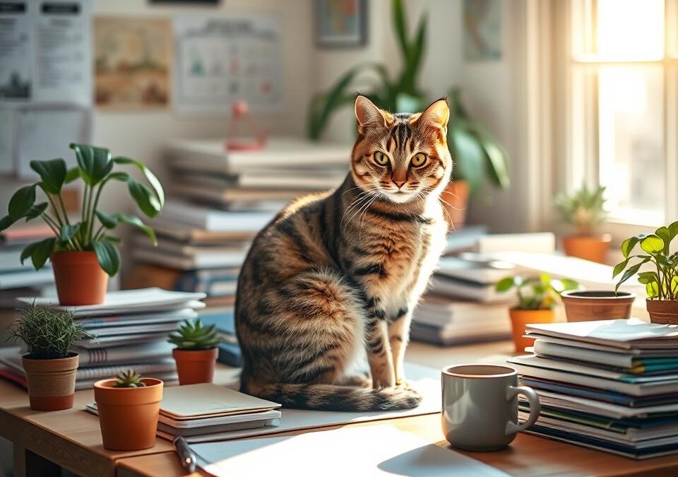 Izboljšanje vzdušja na delovnem mestu z mačko – Vse, kar moraš vedeti o tem!