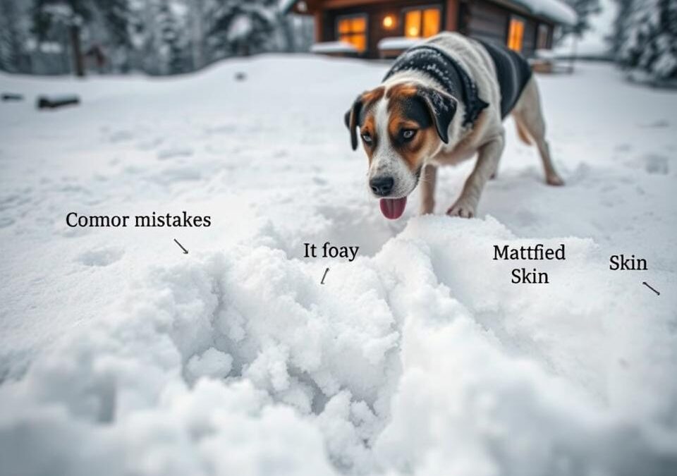 Najpogostejše napake pri kopanju psov pozimi