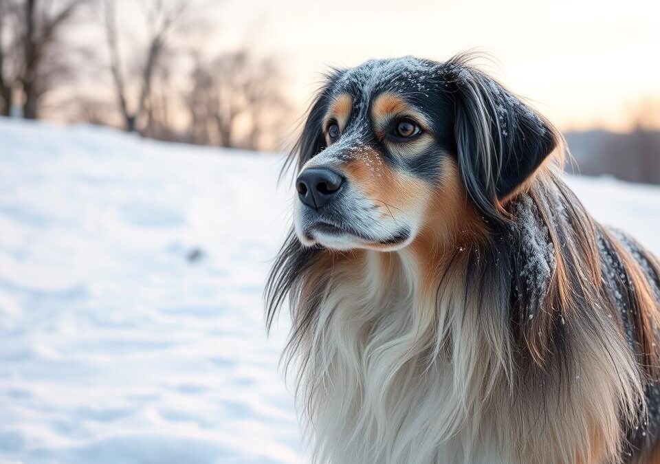 Kako negovati dolgodlakega psa pozimi?