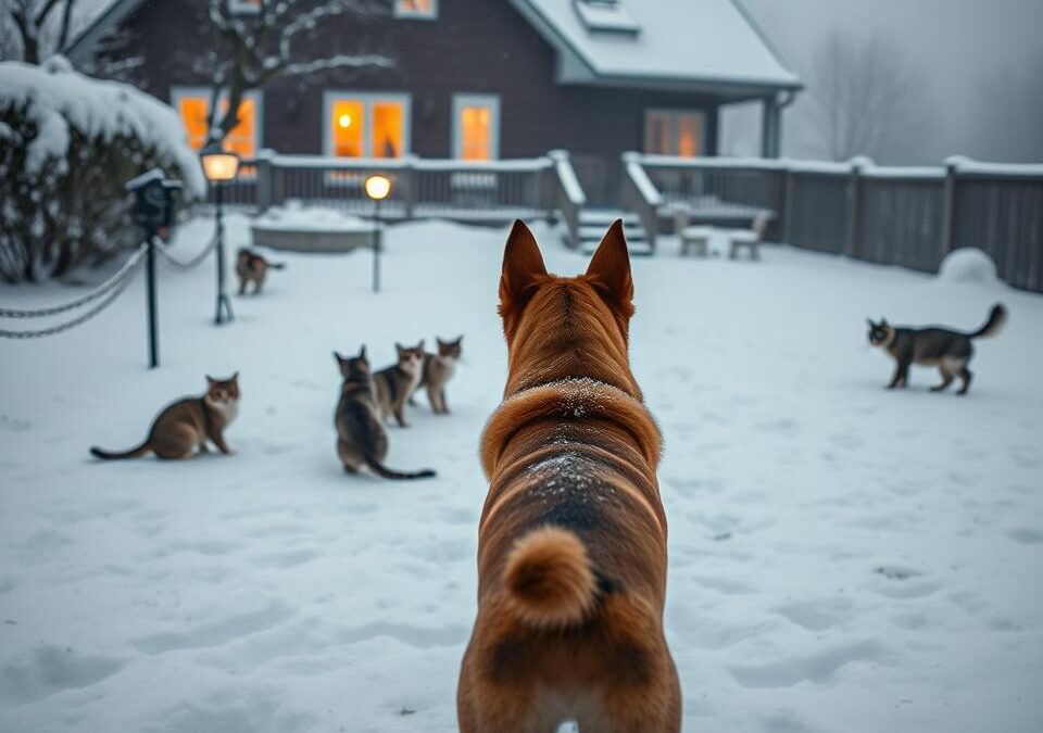 Zimski odvračalci mačk – če tvoj pes ne prenaša sosedove mačke
