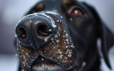 Kako pozimi negovati pasji nos in tačke?