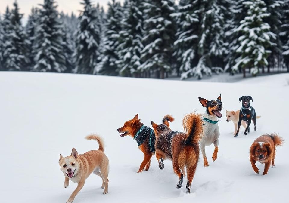 Uživanje snega pri psih – nevarna navada?