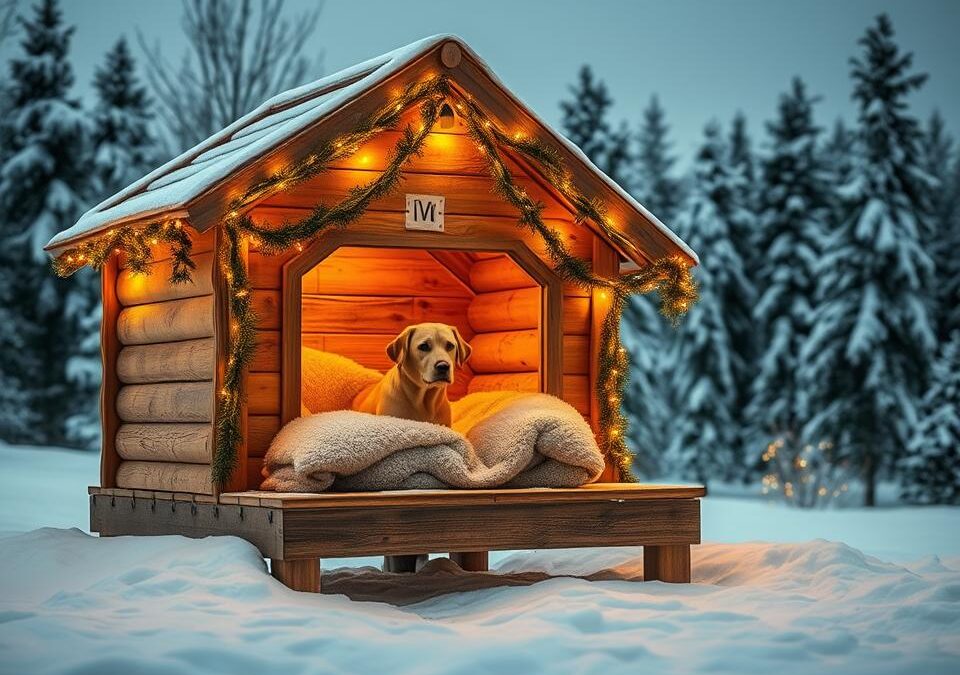 Kako ohraniti zunanjega psa na toplem v ledenih nočeh?
