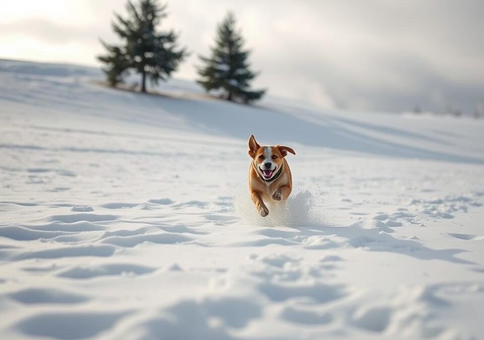 Na kaj paziti, ko se pes igra na snegu?