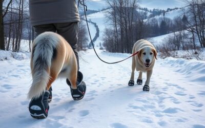 Zimski sprehodi s psom – kako zaščititi njegove tačke