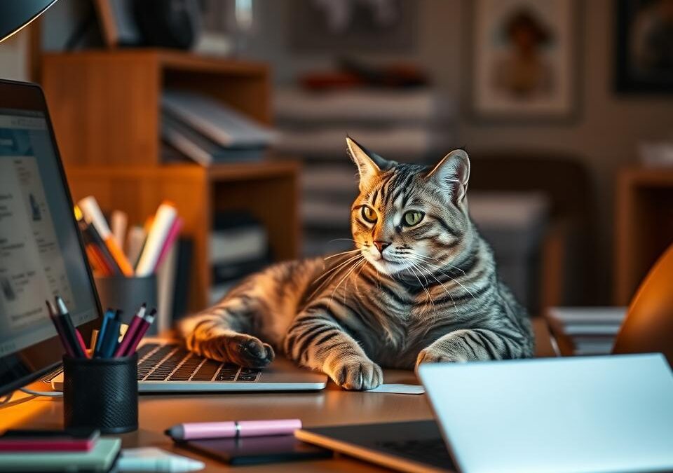 Podpora mački pri delu od doma – Vse, kar moraš vedeti o tem!